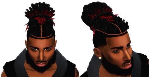 Dreaded Bun For Men Sims Hair Sims 4 Hair Male Dread Bun All In One