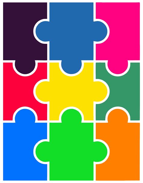 10 Best 9 Piece Jigsaw Puzzle Template Printable Pdf For Free At Printablee