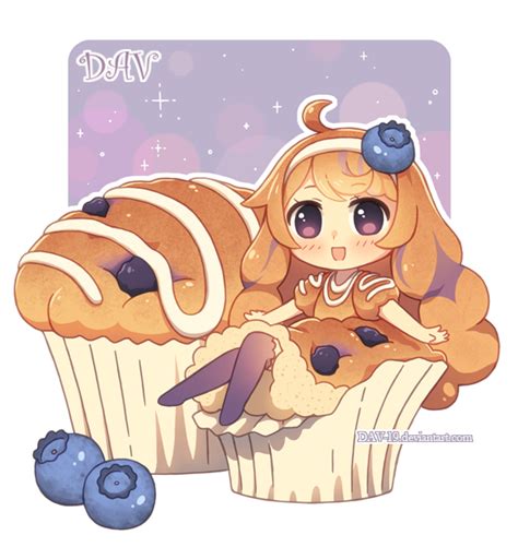 Anime Blueberry Muffin Chibi Anime Food Chibis Pinterest