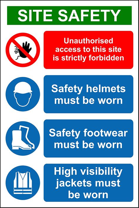 Buy Constructionbuilding Site Safety Sign A4 Size Waterproof Pvc