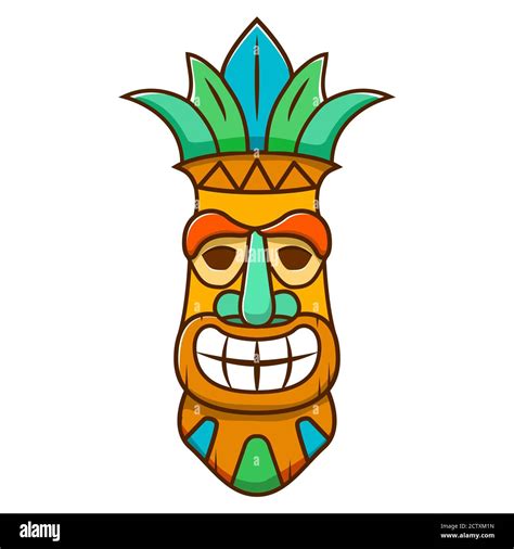 Tiki Head Cartoon