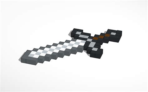 3d Design Minecraft Iron Sword Tinkercad