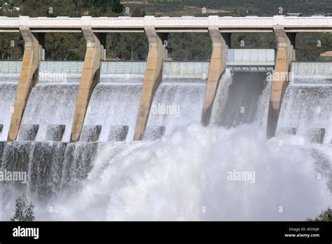 Flood Gates Released Clanwilliam Dam South Africa Stock Photo Alamy