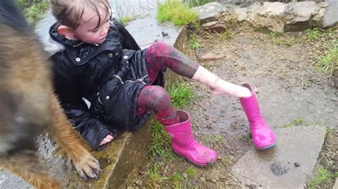 Little Girl Gets Stuck In The Mud Youtube