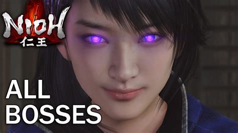 Nioh All Bosses And Endings 1080p 60fps Youtube