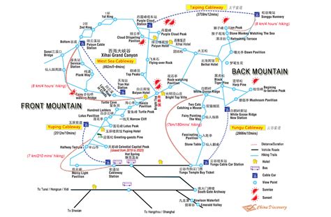 Huangshan Mountain Cable Car Map 2024 Updated And Downloadable