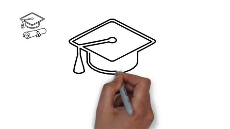 How To Draw Graduation Cap Easy Step By Step Wiwaart Youtube