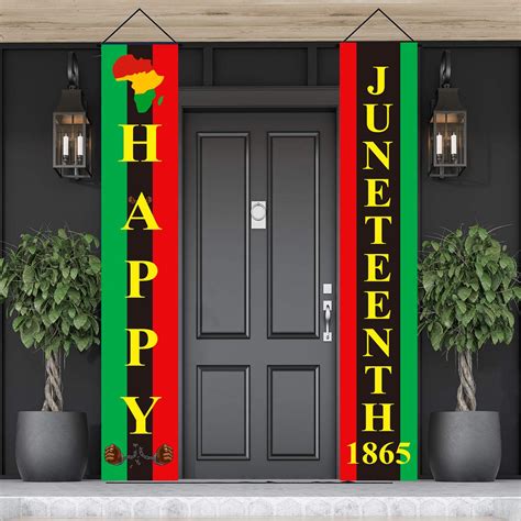 Buy Happy Juneteenth Hanging Banner Porch Sign Decorations Freedom