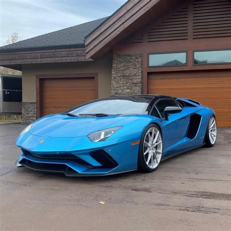 Lamborghini Aventador S Blue Anrky An22 Wheel Front