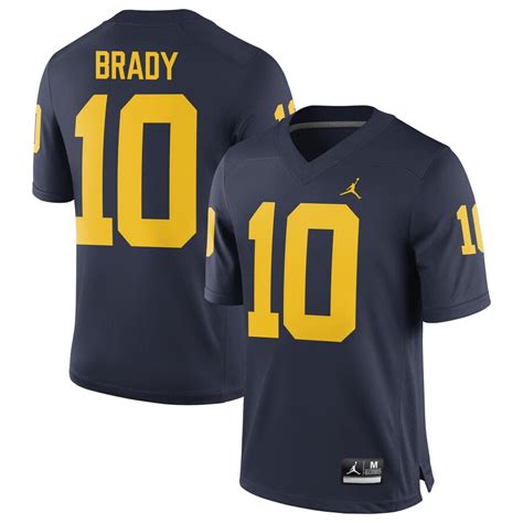 Jordan Brand Tom Brady Michigan Wolverines Navy Alumni Football Jersey