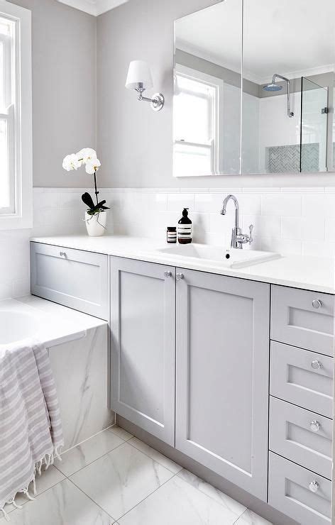 White And Light Grey Bathroom Ideas Trendecors