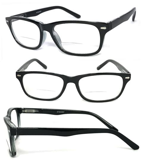 1 or 2 pairs clear bifocal reading glasses retro rectangular frame spring temple ebay