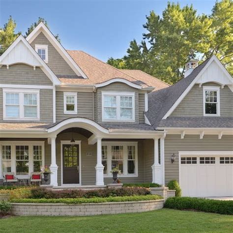 Brown roof houses brown roofs grey houses house roof brick houses farm house best exterior paint exterior paint colors for house paint colors for home. match to Benjamin Moore Copley Gray on the cedar SIDING ...