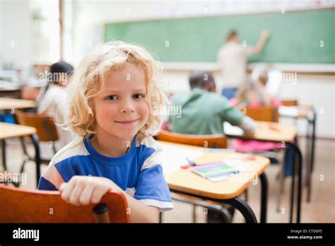 Elementary School Student Not Paying Attention Stock Photo Alamy