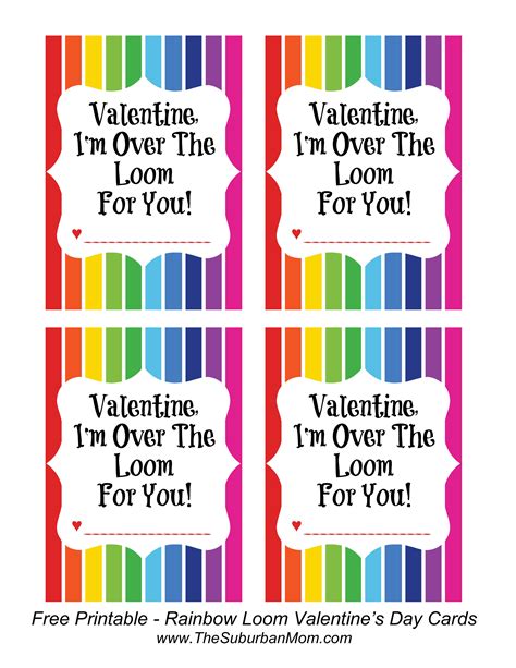 Maybe you would like to learn more about one of these? Rainbow Loom Valentine's Day Card Free Printable - TheSuburbanMom