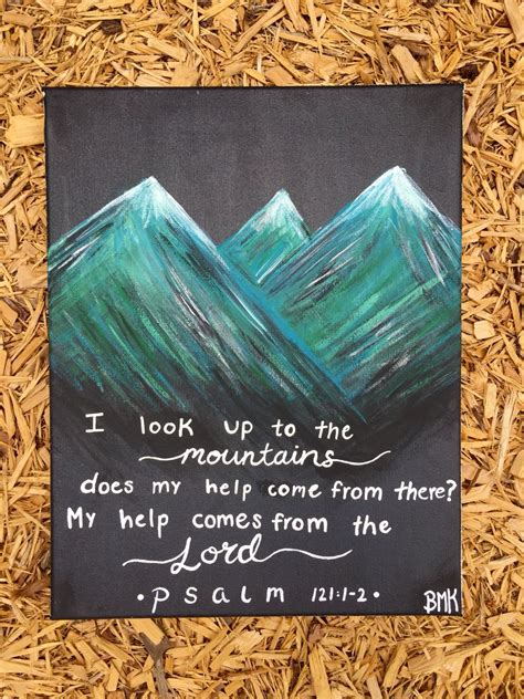 Psalm 1211 2 My Help Comes From The Lord ~~ Bible Verse Canvas Black