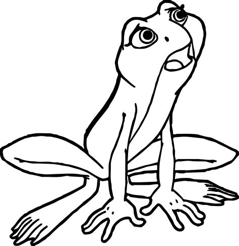 Frog What Girl Coloring Page