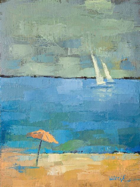 Summer Morning On The Beach 2019 Oil Painting By Valerix Painting