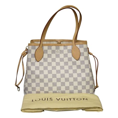 Louis Vuitton Damier Azur Neverfull PM Handbag Shoulder Bag