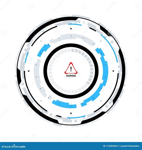 Futuristic Sci Fi Circular Hud Element Stock Vector Illustration Of