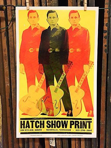 Hatch Show Print Triple Johnny Cash Poster Johnny Cash Western