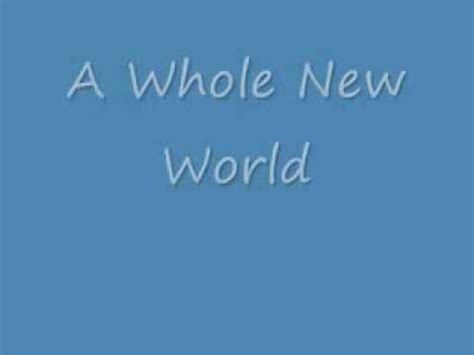 A dazzling place i never knew. Peabo bryson & Regina Belle - A Whole New World Lyrics ...