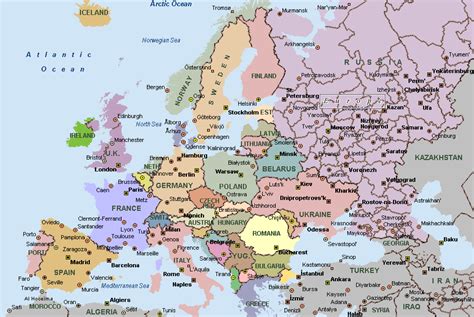 Map Of Europe Cities Pictures Europe Cities Map Pictures