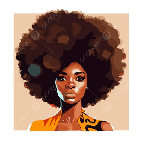 非洲女人 向量 貼紙剪貼畫黑色美麗的女孩與非洲頭插圖畫布卡通 貼紙 剪貼畫向量圖案素材免費下載，png，eps和ai素材下載 Pngtree
