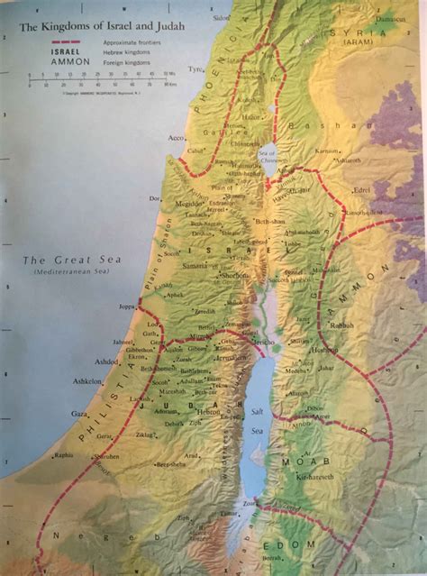 Bible Map The Kingdoms Of Israel And Judah World Events And The Bible