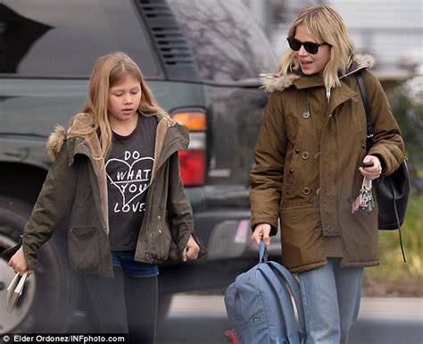 Michelle Williams And Daughter Matilda Ledger Wearing Matching Coats In