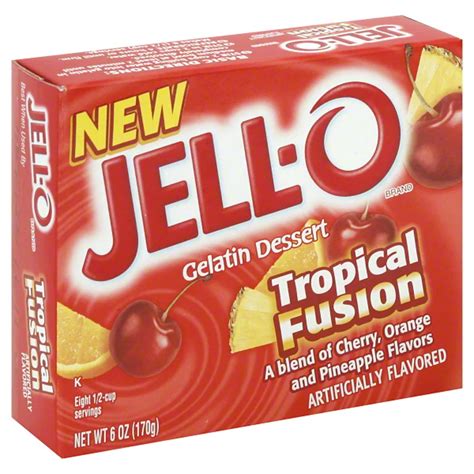 Jell O Tropical Fusion Gelatin Shop Baking Ingredients At H E B