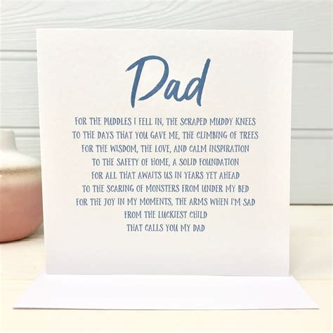 Funny Birthday Card For Dad Daddy Father Poem From Son From Babe Images And Photos Finder