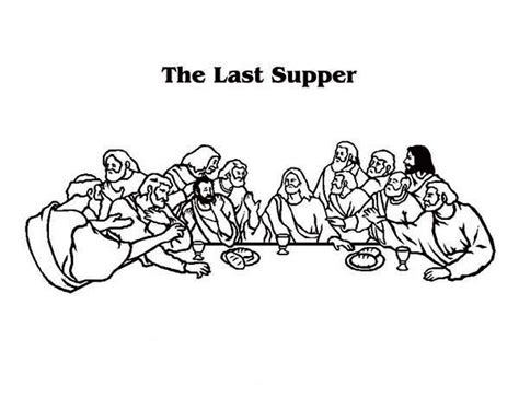 The Scenery Of The Last Supper Coloring Page Kids Play Color Last