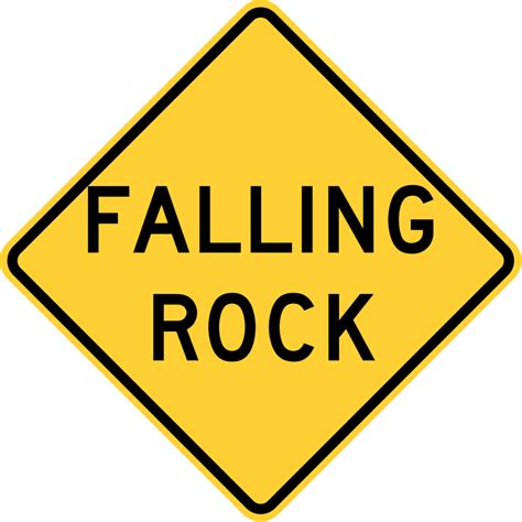 Traffic Signs Falling Rock Colorado North Carolina 12 X 8 Peel N