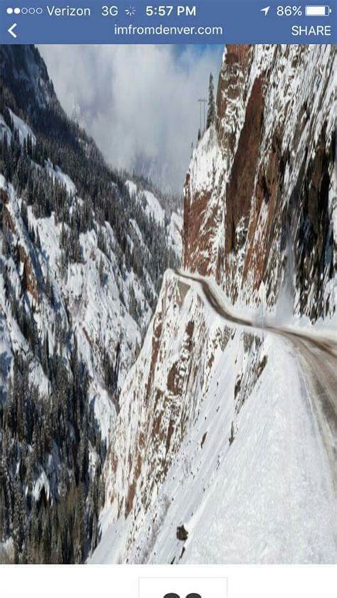 Red Mountain Pass In Colorado No Guard Rails San Juan Mountains
