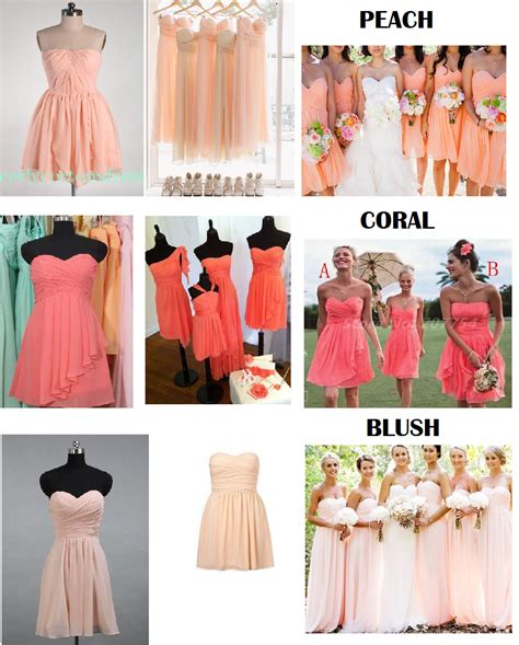 Peach Coral Or Blush Wedding Bridesmaid Dresses Bridesmaid