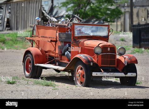 Vintage Fire Engine Stock Photo Alamy