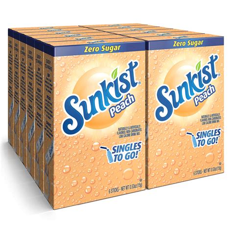 Buy Sunkist Soda Singles To Go Drink Mix In 12 Boxes With 6 Packets