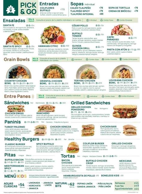 Super Salads Menú Precios México Actualizado Octubre 2023