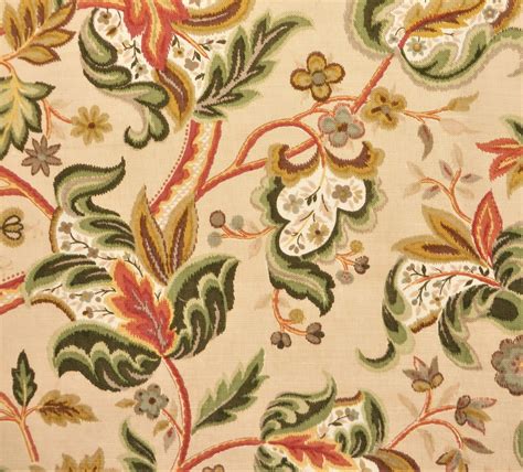 Vintage Jacobean Floral Linen By James Todd And Sons 50 X Etsy Uk