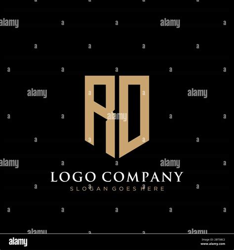 Initial Letter Ro Logo Icon Design Template Elements Stock Vector Image