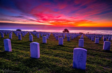 Fridays Gorgeous Sunset Glows Brightly On Fallen Veterans Resting In