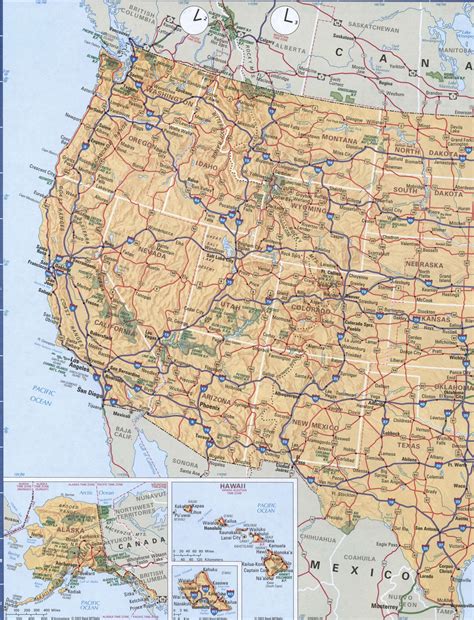 Wichtig Array Sein Road Map West Coast Usa Ablenken Attacke Versammlung