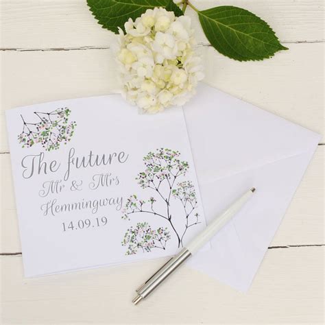 Personalised Floral Engagement Card By Juliet Reeves Designs
