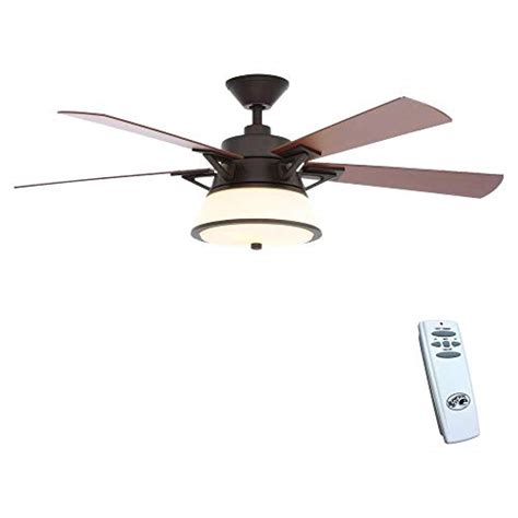 Hampton Bay Marlowe 52 In Led Indoor Oil Rubbed Bronze Ceiling Fan