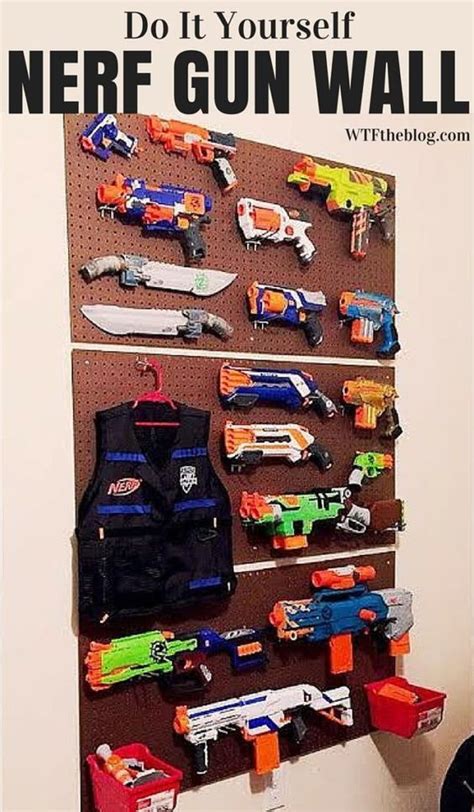 So here are loads of fun ideas on nerf gun storage so you can get them off the floor and organized! 24 Ideas for Diy Nerf Gun Rack - Home, Family, Style and Art Ideas
