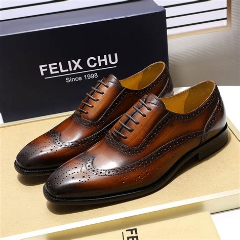 2019 Luxury Mens Brogue Oxford Genuine Leather Brown Lace Up Men Dress