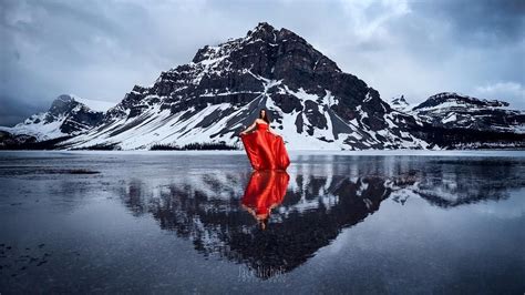 Walking On Water Norinicole In Her Stunning Red Dress Walking On Bow