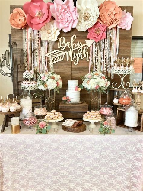 Boho Chic Baby Shower Party Ideas Photo 1 Of 9 Chic Baby Shower