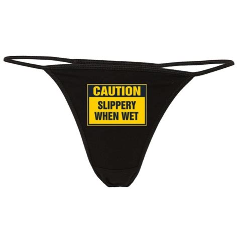 Caution Slippery When Wet Funny Panties Sexy Comfortable Etsy